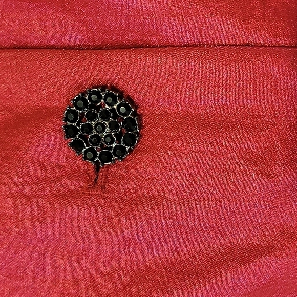 Adrianna Papell Red Puff Collar Jacket - Picture 4 of 12